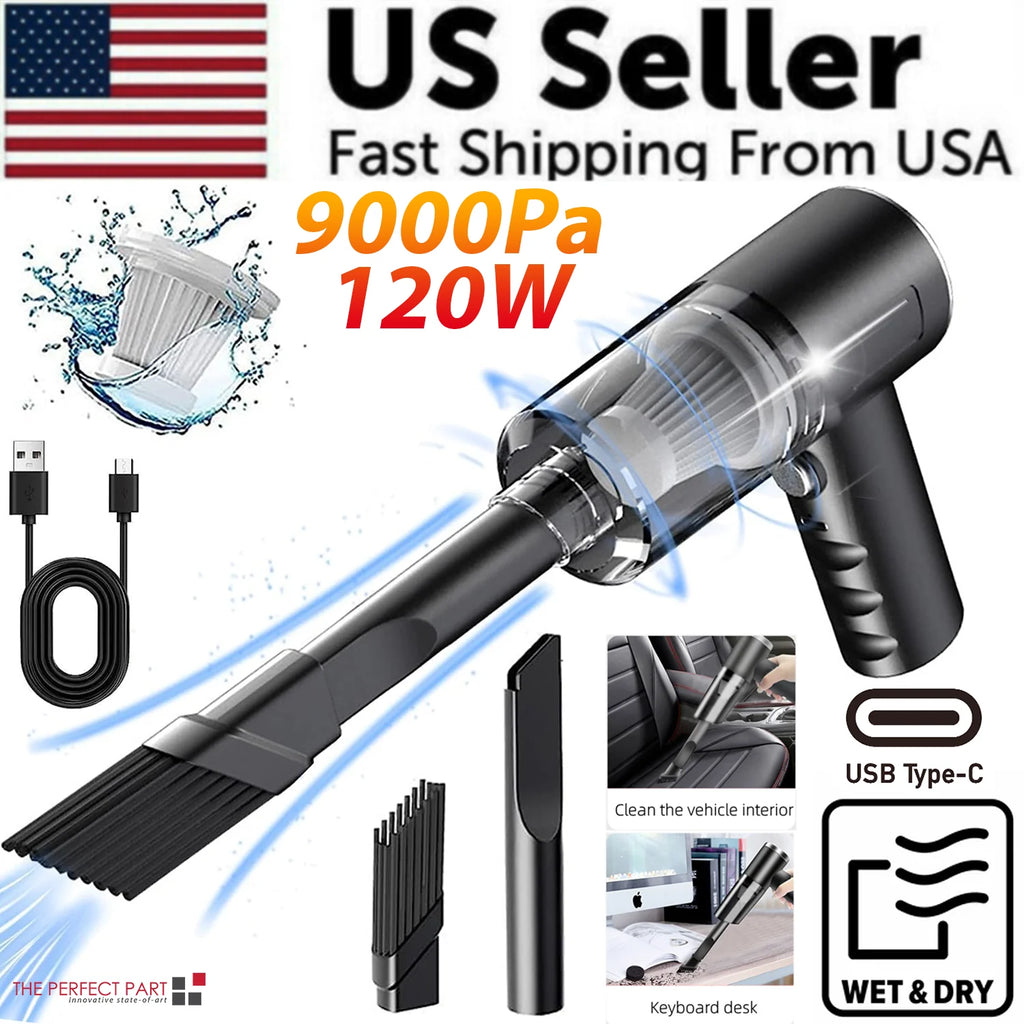120W Cordless Handheld Vacuum Cleaner – Portable Wireless Mini Vacuum for Car, Home & Office