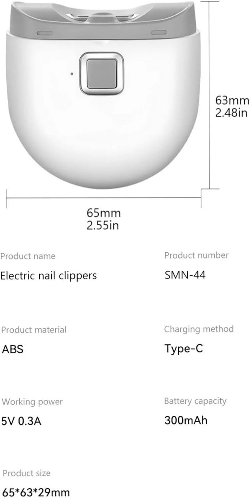 Rechargeable Electric Nail Clipper – Safe Automatic Nail Trimmer for Adults, Seniors & Thick Nails