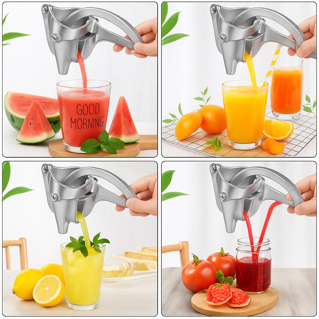 Premium Metal Manual Juicer – Heavy Duty Lemon & Orange Fruit Juice Squeezer