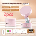 Adjustable magnetic car phone holder in black white and pink