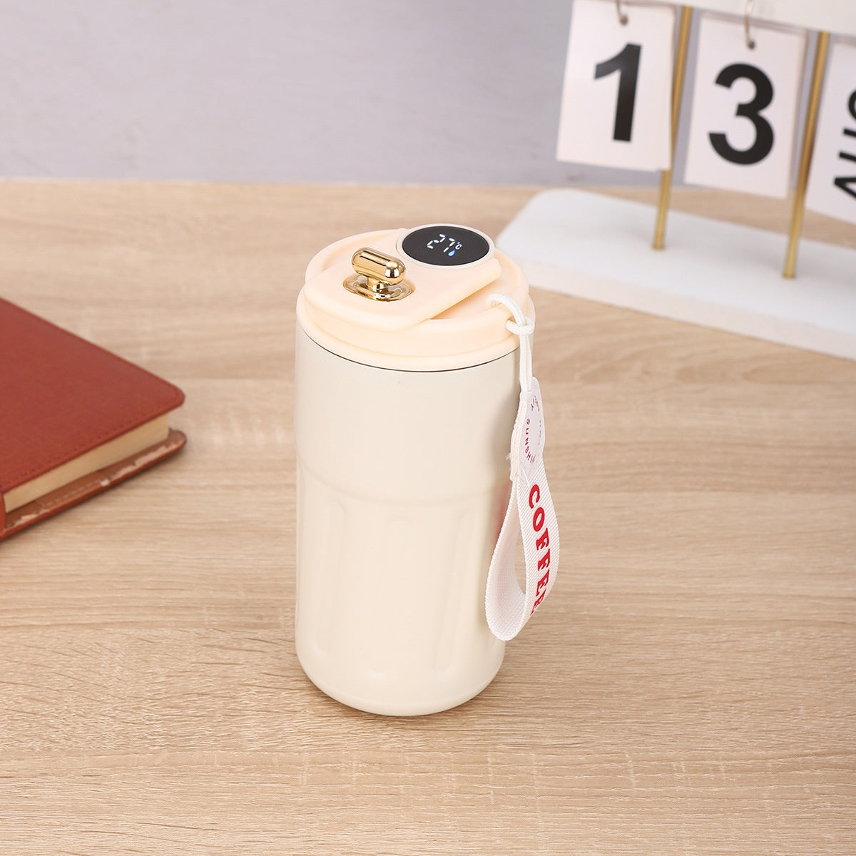 Smart Digital Thermal Bottle Portable Coffee Mug Stainless Steel Water Bottle In-Car Insulated Cup Keep Cold Vacuum Flasks 450Ml