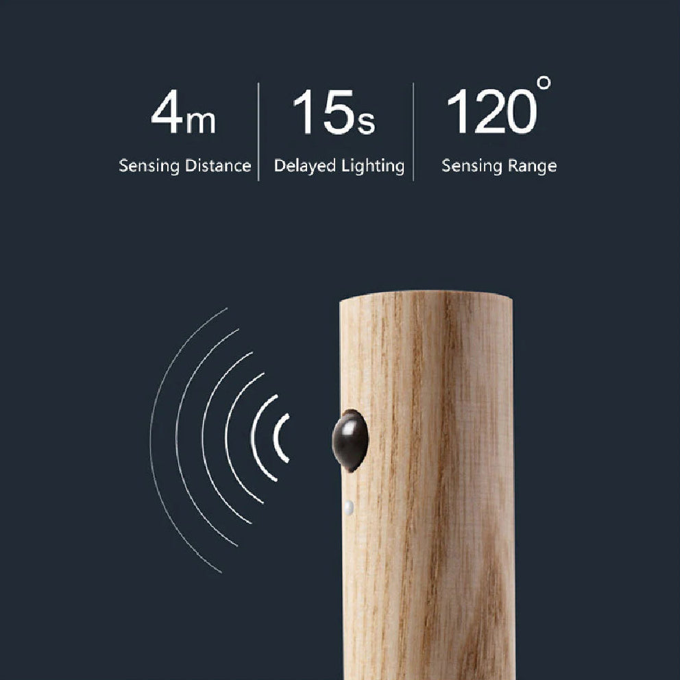 Wood-style motion sensor night light in Ash finish