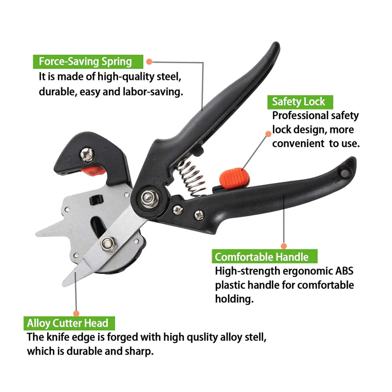 Garden grafting pruner with interchangeable cutting blade