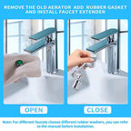 Articulated faucet extender with flexible water direction