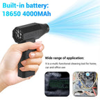 Cordless electric air duster with adjustable airflow control