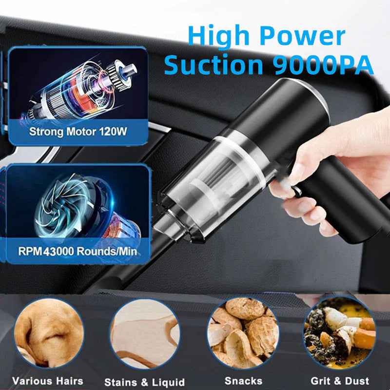 120W Cordless Handheld Vacuum Cleaner – Portable Wireless Mini Vacuum for Car, Home & Office