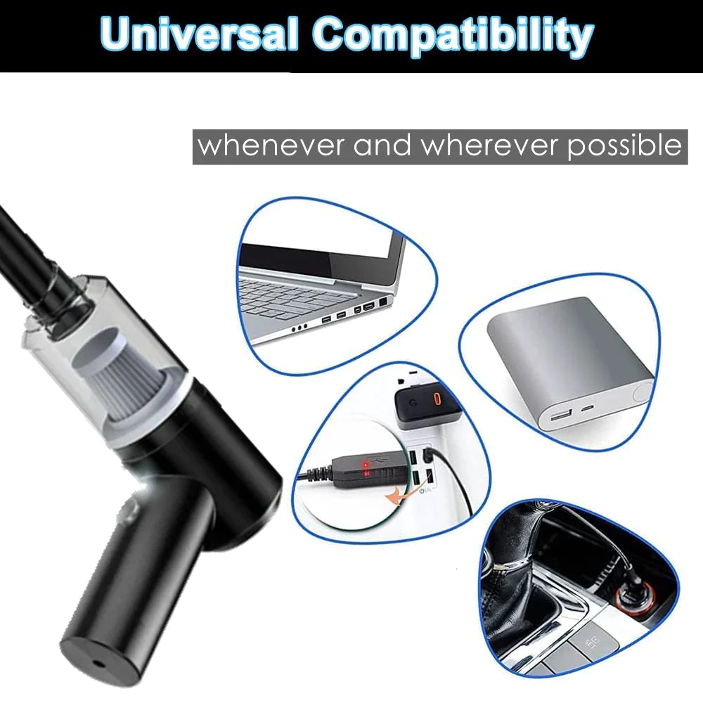 120W Cordless Handheld Vacuum Cleaner – Portable Wireless Mini Vacuum for Car, Home & Office