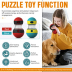 Interactive treat dispensing dog puzzle ball for enrichment play