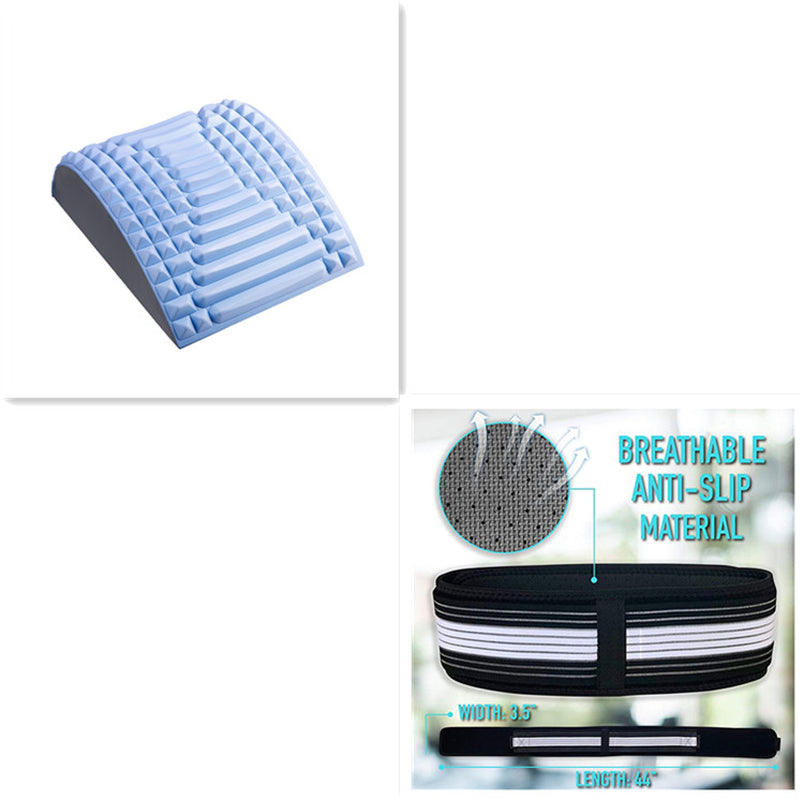 Back Stretcher Pillow Neck Lumbar Support Massager for Neck Waist Back Sciatica Herniated Disc Pain Relief Massage Relaxation