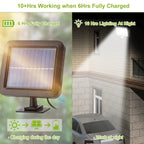Solar motion sensor wall light with rechargeable battery and nighttime illumination