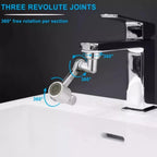 2 Pack Universal 1080° Swivel Robotic Arm Swivel Extension Abs Faucet Aerator