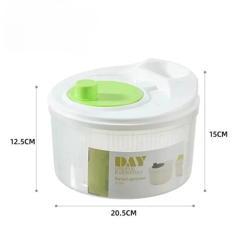 Multifunctional Household Manual Vegetable Dehydrator - Salad Spinner with Fruit, Lettuce Drain Basket Home Gadget