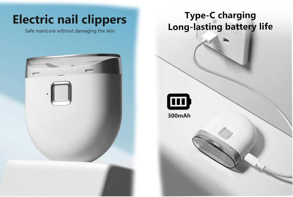 Rechargeable Electric Nail Clipper – Safe Automatic Nail Trimmer for Adults, Seniors & Thick Nails
