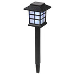 Black solar LED pathway light for garden and landscape lighting