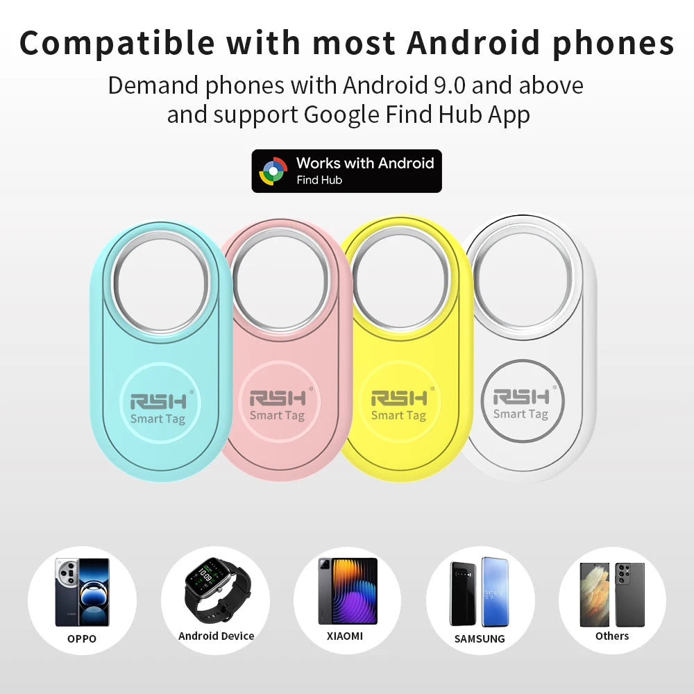 4PCS GPS Tracker for Samsung Global Finder Work with Android Google'S Find Hub Anti-Loss Alerts Smart Tag Sound Fast Locator