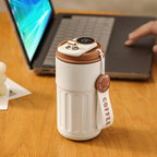 Smart Digital Thermal Bottle Portable Coffee Mug Stainless Steel Water Bottle In-Car Insulated Cup Keep Cold Vacuum Flasks 450Ml