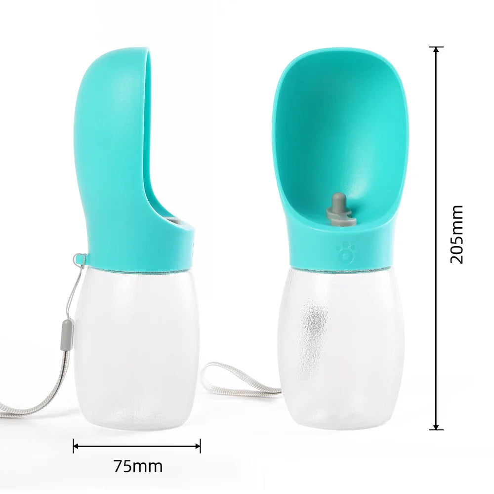 300mL portable dog water bottle dimensions