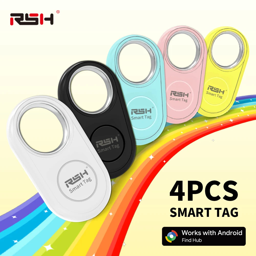 4PCS GPS Tracker for Samsung Global Finder Work with Android Google'S Find Hub Anti-Loss Alerts Smart Tag Sound Fast Locator