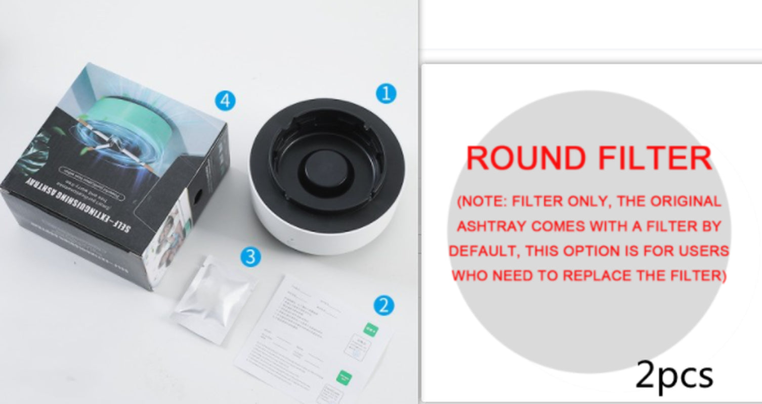 Smoke Removal Air Purification Ashtray Anion Purification Practical Automatic Purifier Ashtray Portable Gadgets for Car Ashtray