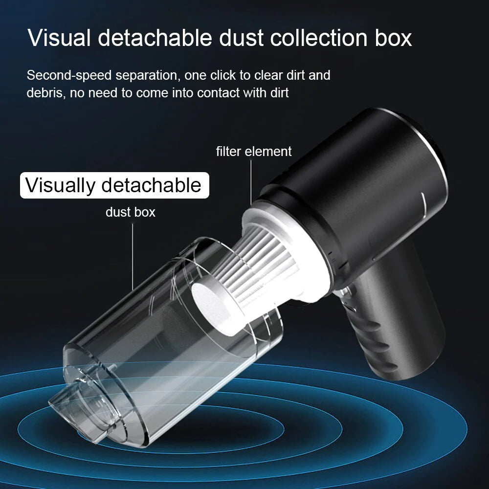 120W Cordless Handheld Vacuum Cleaner – Portable Wireless Mini Vacuum for Car, Home & Office