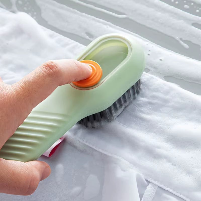 Automatic Liquid Adding Cleaning Brush Gadget Set Multifunctional Liquid Shoe Brush Household Soft Bristle Cleaning Brush Kit