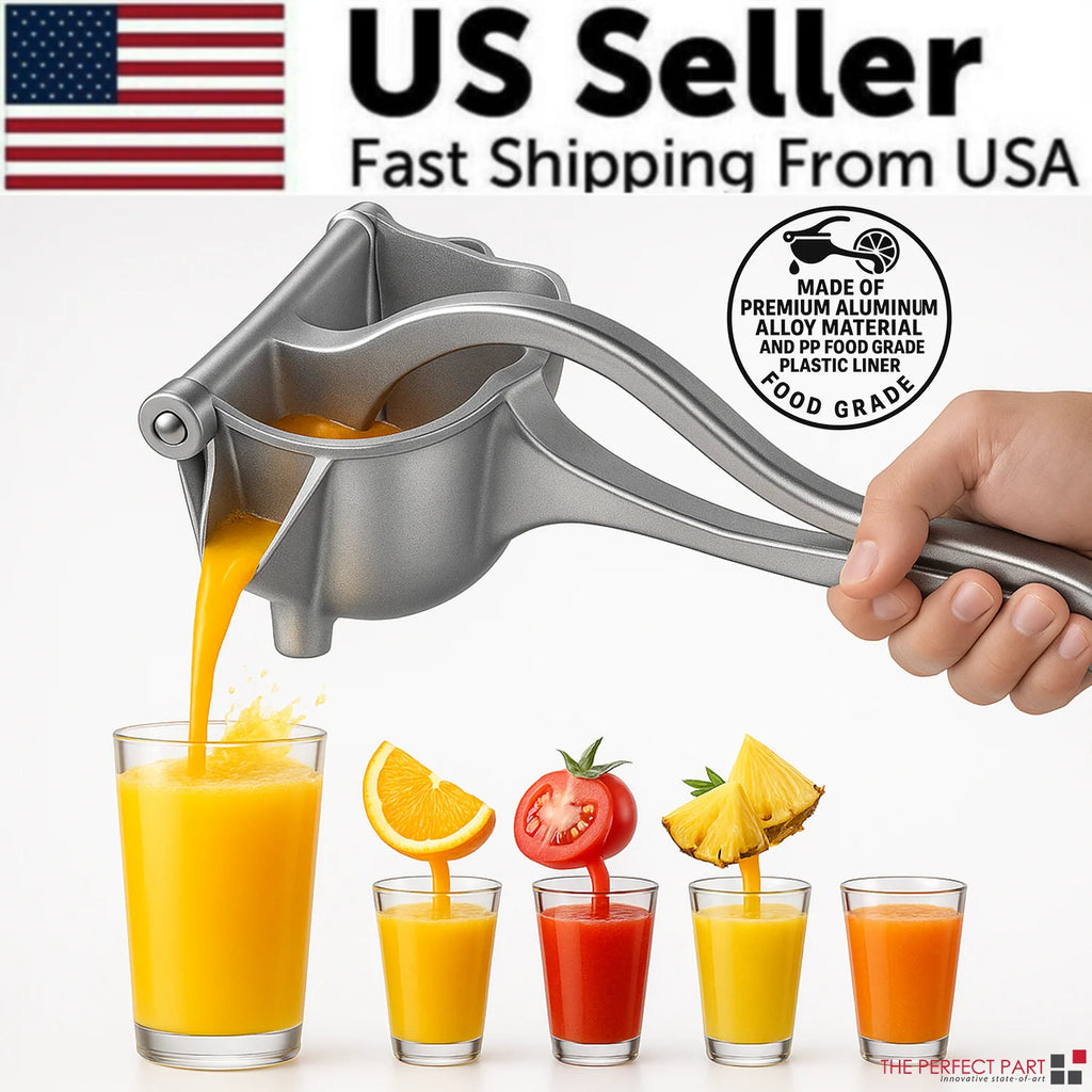 Premium Metal Manual Juicer – Heavy Duty Lemon & Orange Fruit Juice Squeezer
