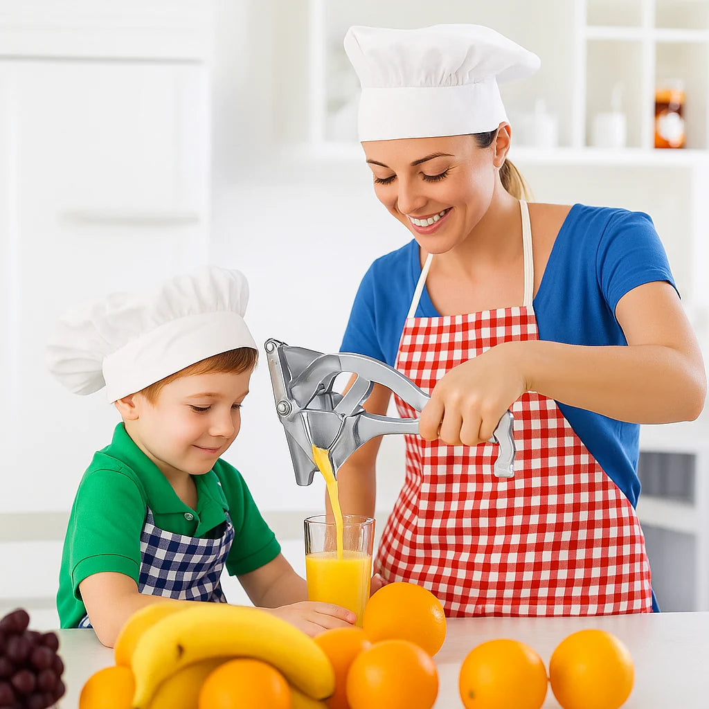 Premium Metal Manual Juicer – Heavy Duty Lemon & Orange Fruit Juice Squeezer