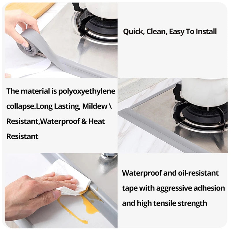 Grey Waterproof Wall Sticker,Kitchen Sink for Face in Tape Home Items Stickers Adhesives and Sealants Home Gadgets