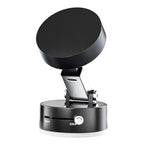 Black magnetic vacuum car phone holder with foldable arm