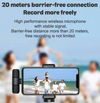 Clip-on wireless microphone for outdoor video recording