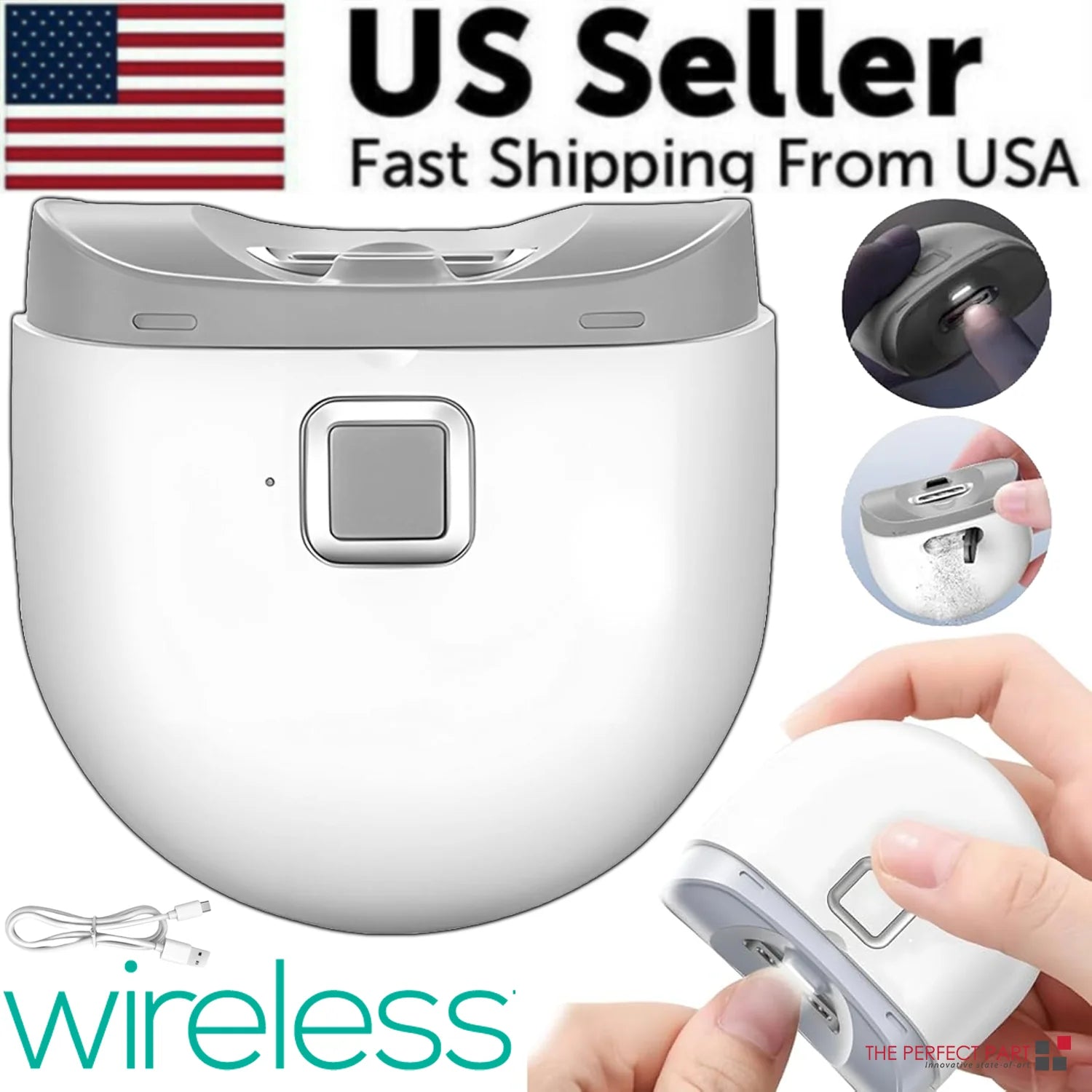 Rechargeable Electric Nail Clipper – Safe Automatic Nail Trimmer for Adults, Seniors & Thick Nails
