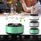 Smoke-filtering ashtray available in multiple colors and styles